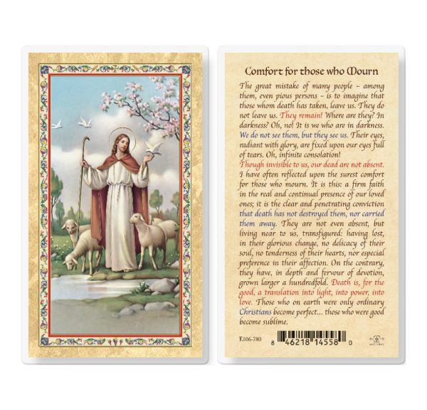 Comfort for Those Who Mourn Gold-Stamped Laminated Prayer Card (pack of 25)