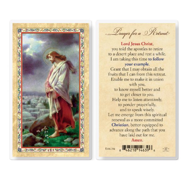 Prayer for a Retreat Gold-Stamped Laminated Prayer Card (pack of 25)