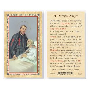 A Nurse's Prayer - Madonna Gold-Stamped Laminated Prayer Card (pack of 25)