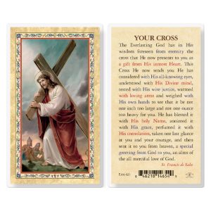 Your Cross - Christ w/ Cross Gold-Stamped Laminated Prayer Card (pack of 25)