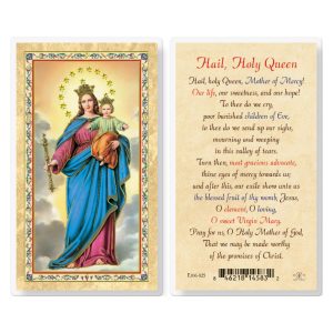 Hail Holy Queen Gold-Stamped Laminated Prayer Card (pack of 25)