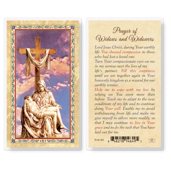 Prayer for Widows and Widowers Gold-Stamped Laminated Prayer Card (pack of 25)