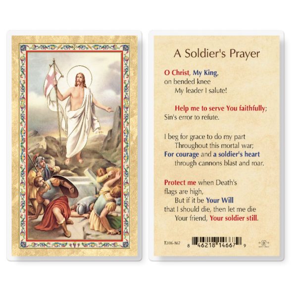 Soldier's Prayer Gold-Stamped Laminated Prayer Card (pack of 25)