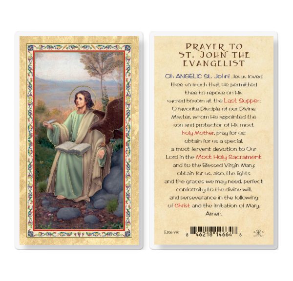Prayer to St. John Evangelist Gold-Stamped Laminated Prayer Card (pack of 25)