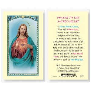 Prayer to the Sacred Heart Laminated Prayer Card (pack of 25)
