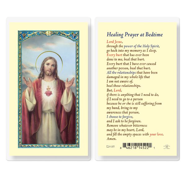 Healing Prayer at Bedtime Laminated Prayer Card (pack of 25)