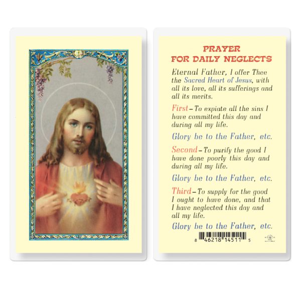 Prayer for Daily Neglects Laminated Prayer Card (pack of 25)