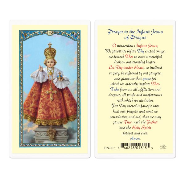 Infant of Prague Laminated Prayer Card (pack of 25)