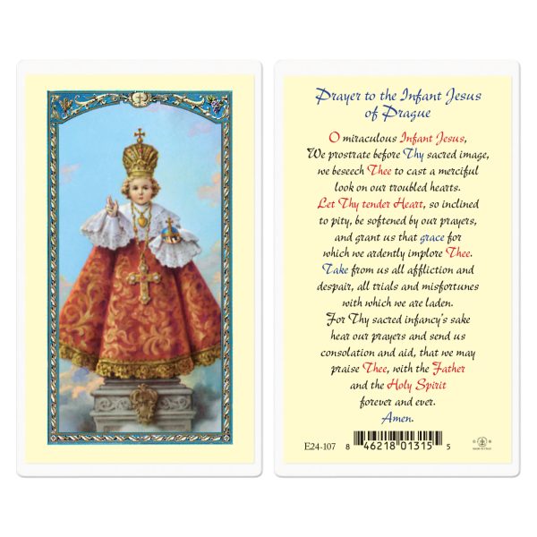 Infant of Prague Laminated Holy Card (pack of 25)