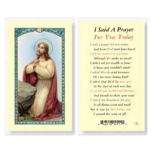 I Said a Prayer for You Today Laminated Prayer Card (pack of 25)