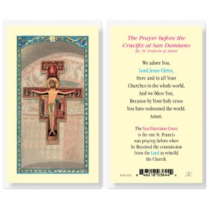 Crucifix at San Damiano Laminated Prayer Card (pack of 25)