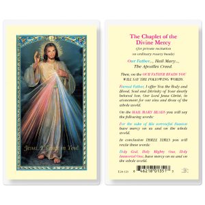 Divine Mercy Chaplet Laminated Prayer Card (pack of 25)