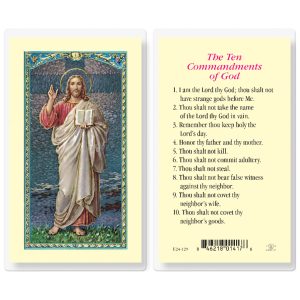Ten Commandments Laminated Prayer Card (pack of 25)