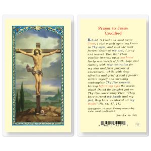 Crucified Jesus Laminated Prayer Card (pack of 25)