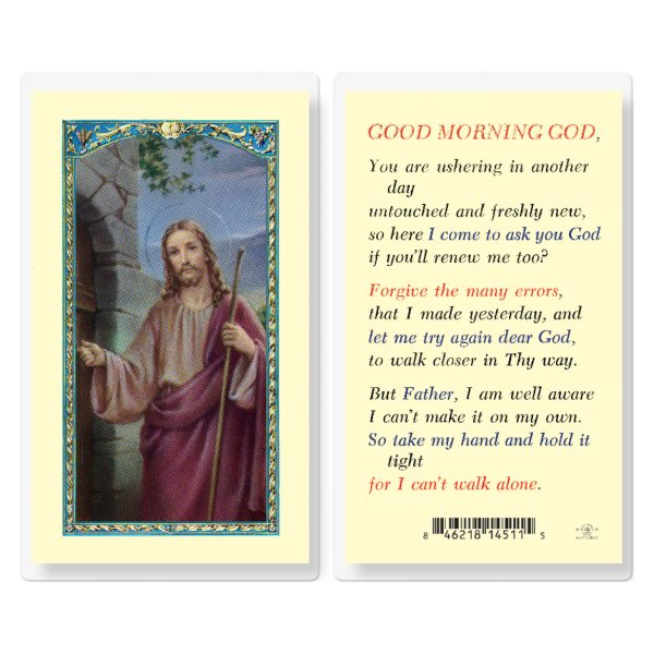 Good Morning God Laminated Holy Card (pack of 25)