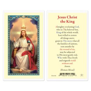 Jesus Christ the King Laminated Prayer Card (pack of 25)