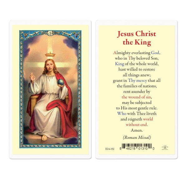 Jesus Christ the King Laminated Prayer Card (pack of 25)