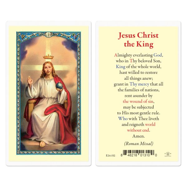 Jesus Christ the King Laminated Holy Card (pack of 25)