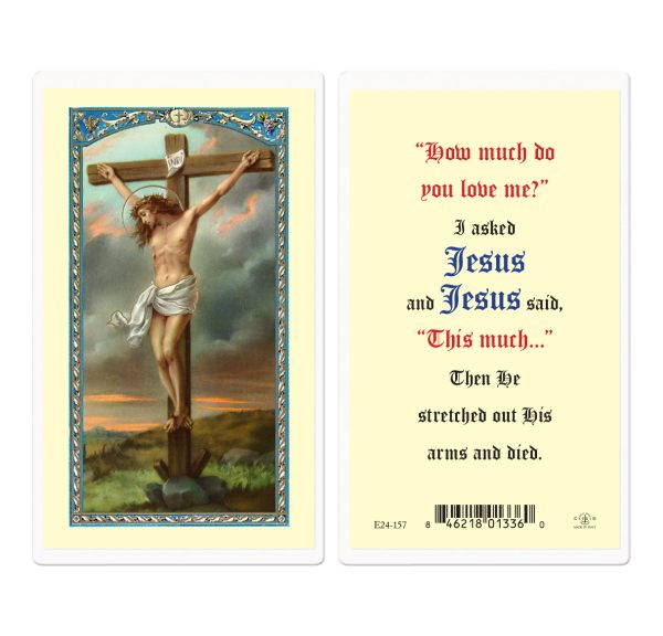 Crucifixion-I asked Jesus Laminated Prayer Card (pack of 25)