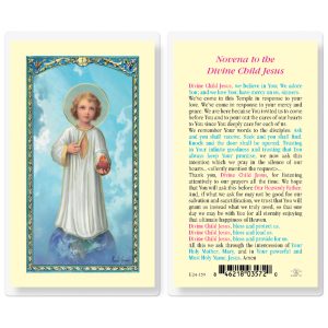 Novena to the Divine Child Jesus Laminated Prayer Card (pack of 25)