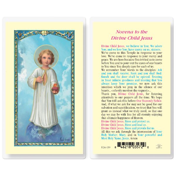 Novena to the Divine Child Jesus Laminated Holy Card (pack of 25)
