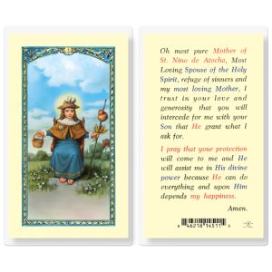 Saint Nino of Atocha Laminated Prayer Card (pack of 25)