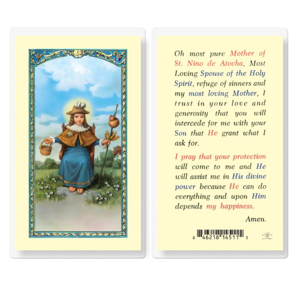 Saint Nino of Atocha Laminated Prayer Card (pack of 25)