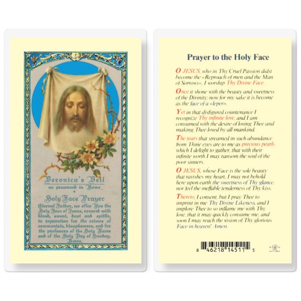 Prayer to the Holy Face Laminated Holy Card (pack of 25)