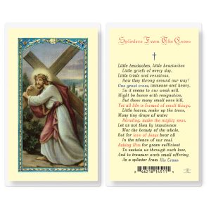 Splinters from the Cross Laminated Prayer Card (pack of 25)