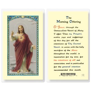Morning Offering Laminated Prayer Card (pack of 25)