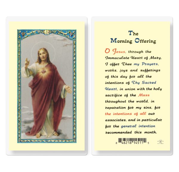 Morning Offering Laminated Prayer Card (pack of 25)