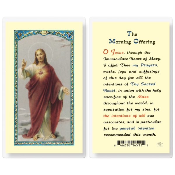 Morning Offering Laminated Holy Card (pack of 25)
