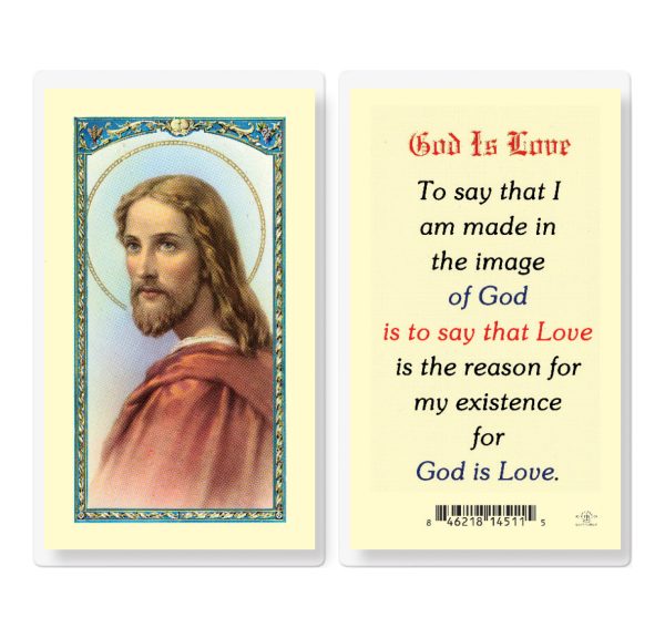 God is Love Laminated Prayer Card (pack of 25)