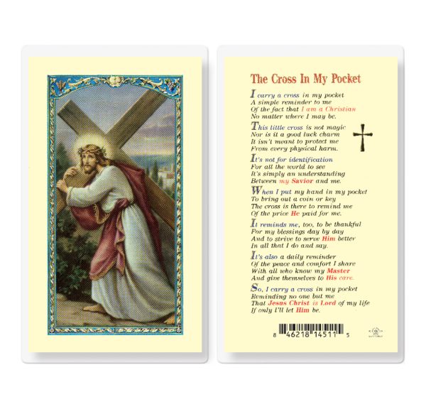 The Cross in my Pocket Laminated Prayer Card (pack of 25)