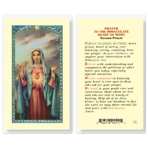 Immaculate Heart of Mary Novena Laminated Prayer Card (pack of 25)