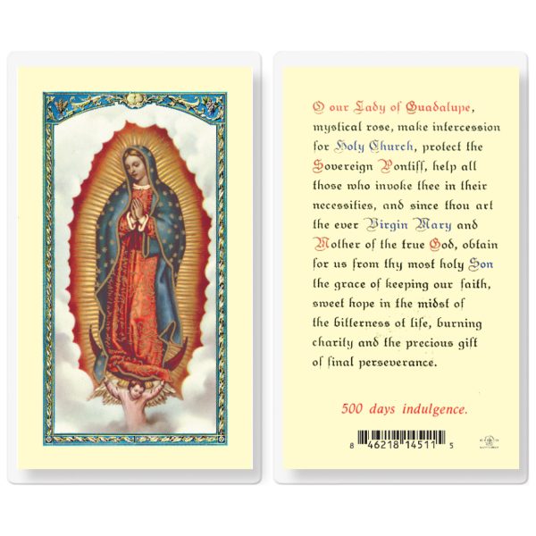 Our Lady of Guadalupe Laminated Holy Card (pack of 25)