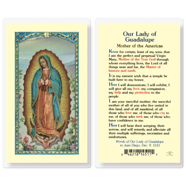 Our Lady of Guadalupe Laminated Holy Card (pack of 25)