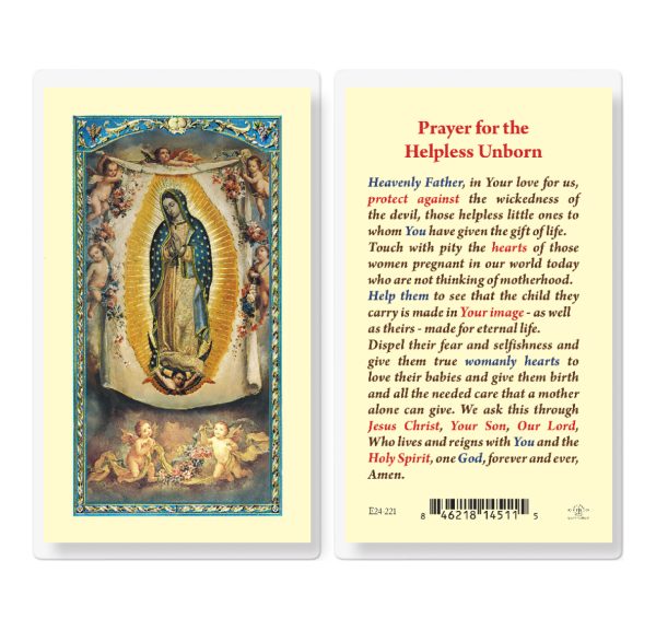 Helpless Unborn Laminated Prayer Card (pack of 25)