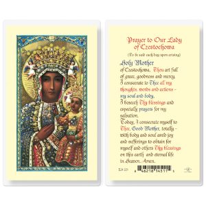 Our Lady of Czestochowa Laminated Prayer Card (pack of 25)