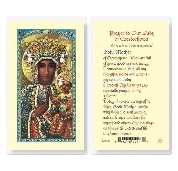 Our Lady of Czestochowa Laminated Prayer Card (pack of 25)