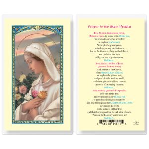 Rosa Mystica Laminated Prayer Card (pack of 25)