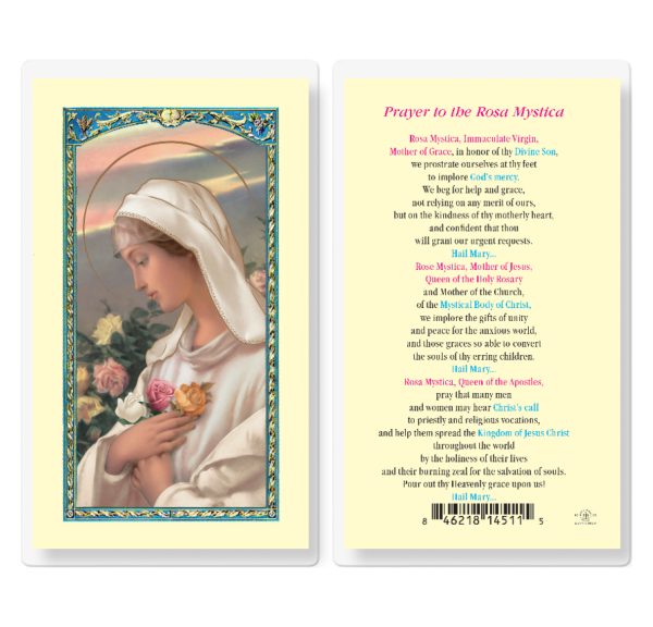 Rosa Mystica Laminated Prayer Card (pack of 25)