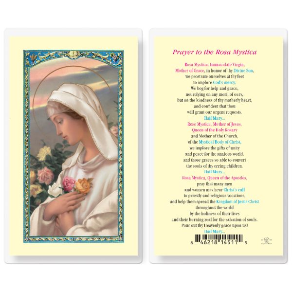 Rosa Mystica Laminated Holy Card (pack of 25)