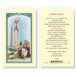 Our Lady of Fatima Laminated Prayer Card (pack of 25)