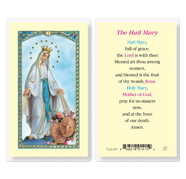 Hail Mary Laminated Prayer Card (pack of 25)
