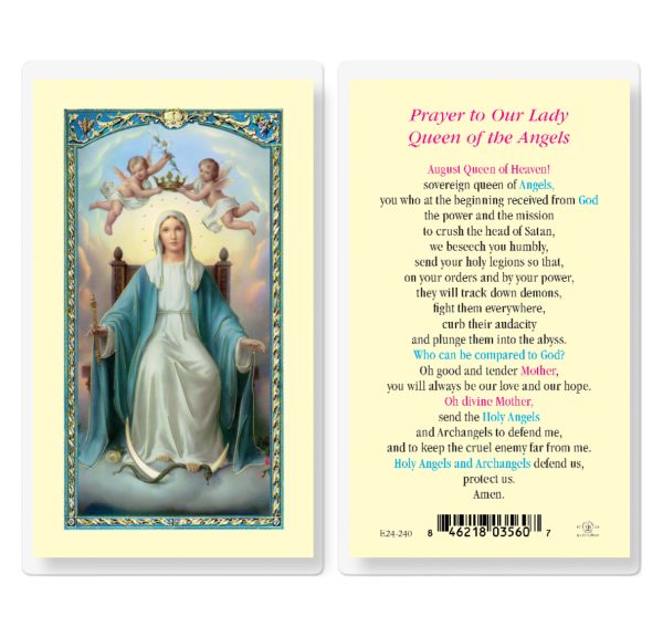 Our Lady Queen of Angels Laminated Prayer Card (pack of 25)