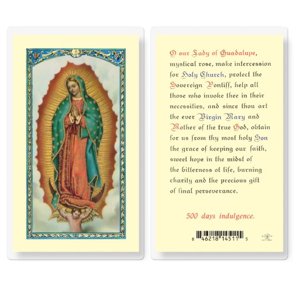 Our Lady of Guadalupe Laminated Prayer Card (pack of 25)