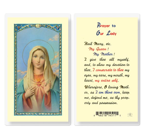 Our Lady Laminated Prayer Card (pack of 25)