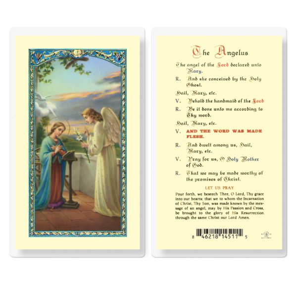 Angelus Prayer Laminated Prayer Card (pack of 25)