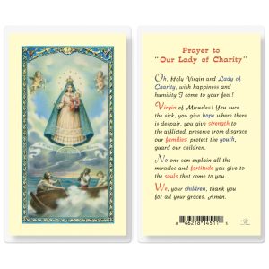 Our Lady of Charity Laminated Prayer Card (pack of 25)
